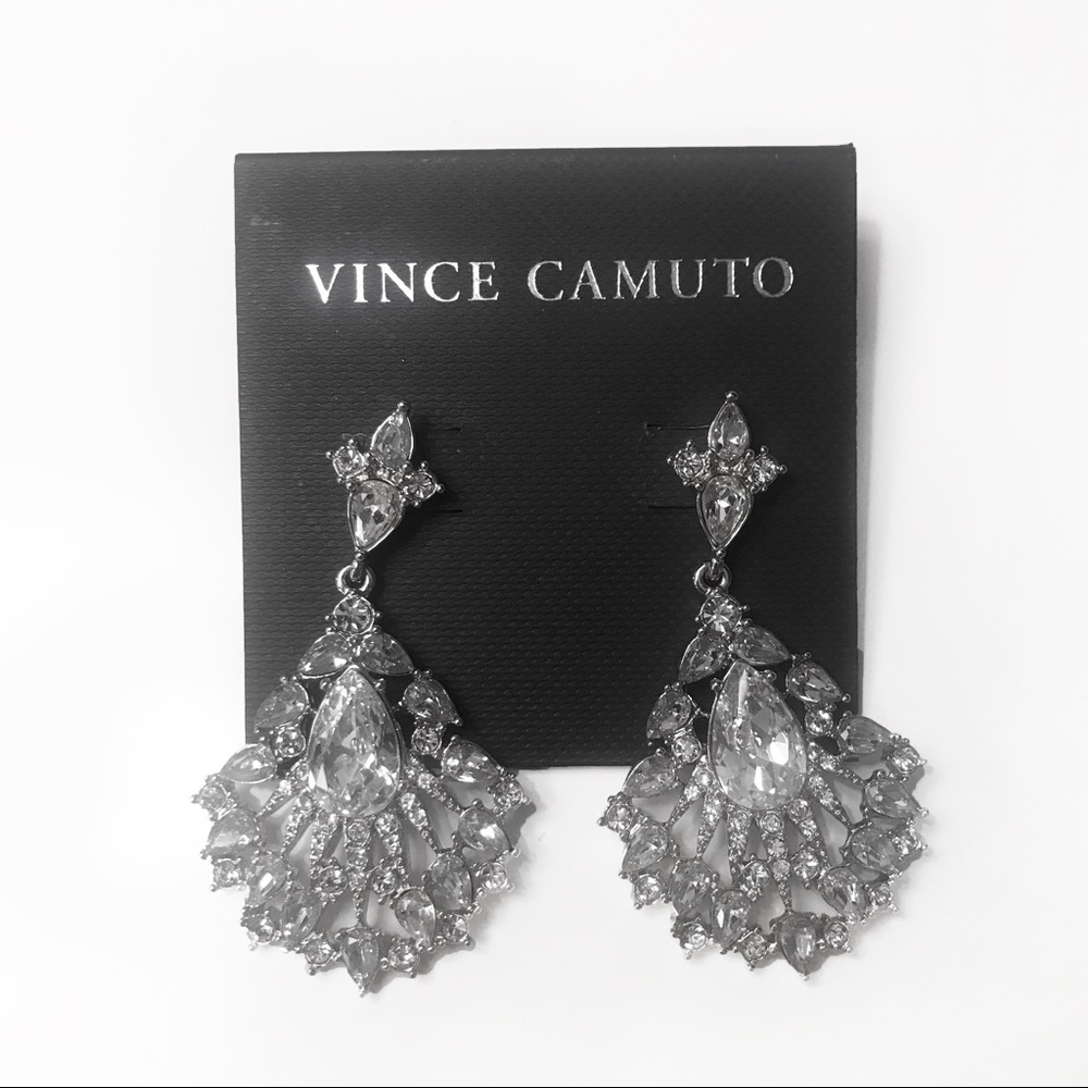 Vince Camuto, Chandelier Earrings, Clear CZ